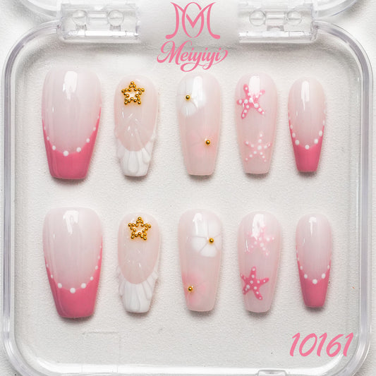 10161-MYY's designer original high-end design customized luxury hand-painted wearable nail art