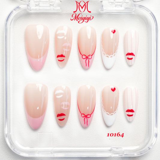 10164-MYY's designer original high-end design customized luxury hand-painted wearable nail art