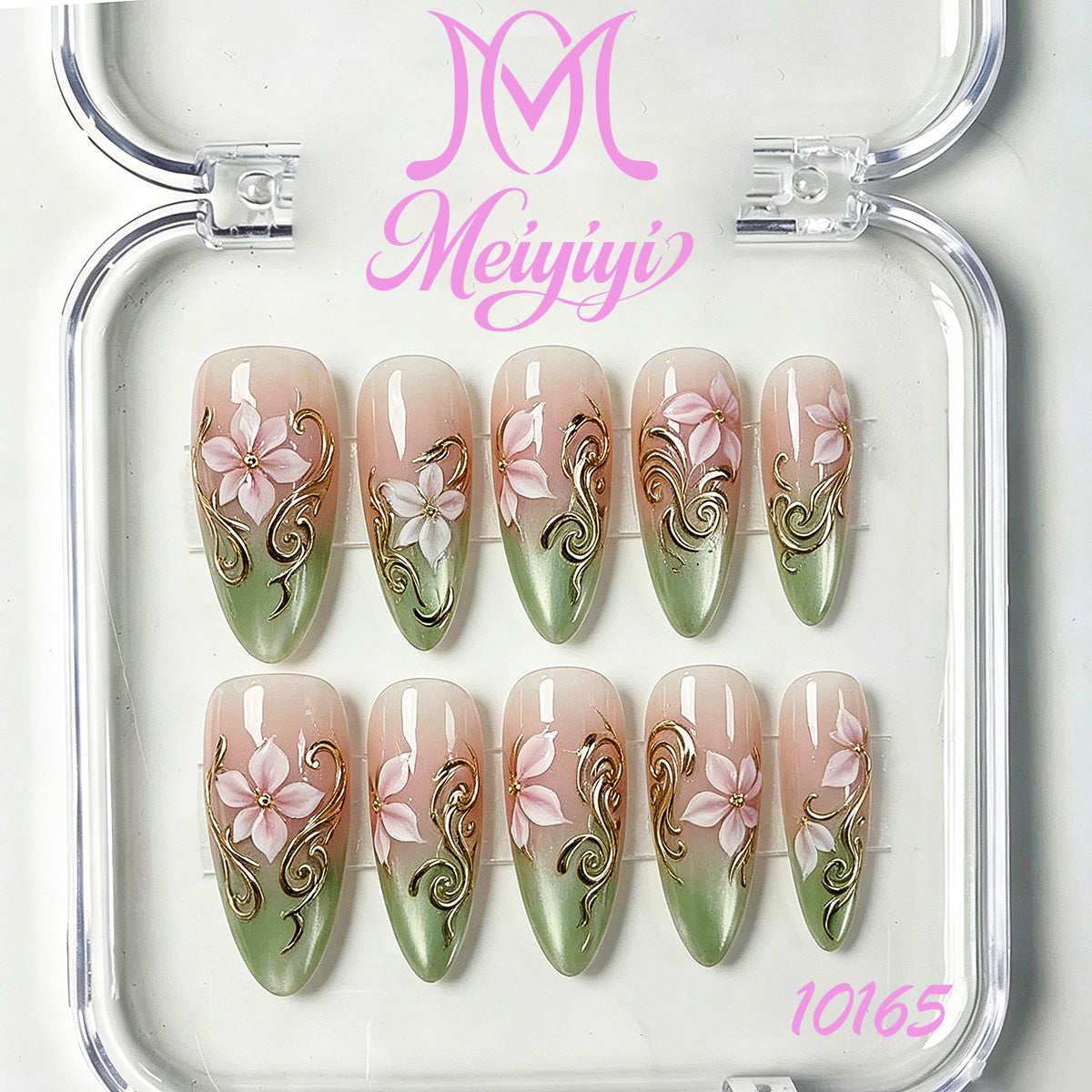 10165-MYY's designer original high-end design customized luxury hand-painted wearable nail art