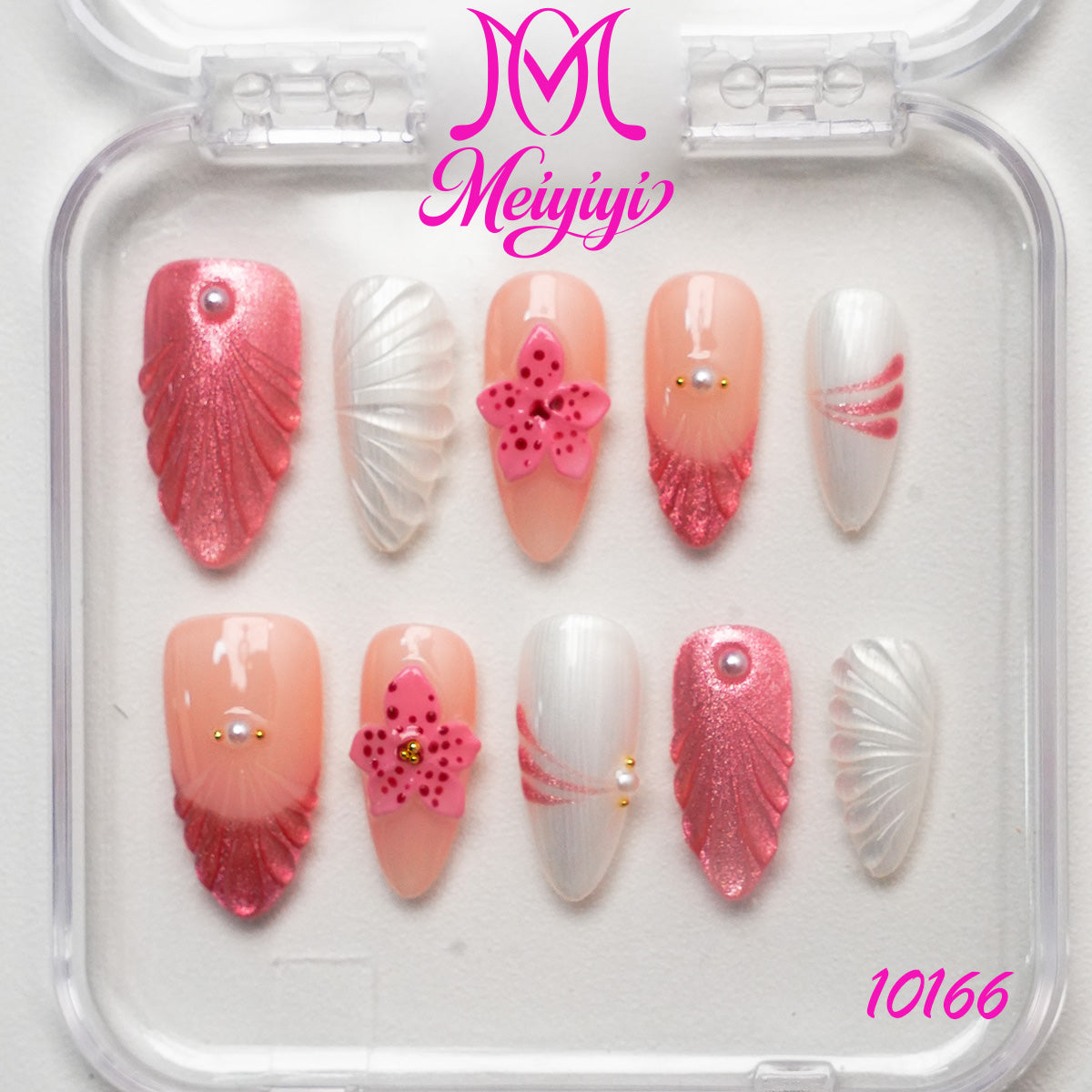 10166-MYY's designer original high-end design customized luxury hand-painted wearable nail art
