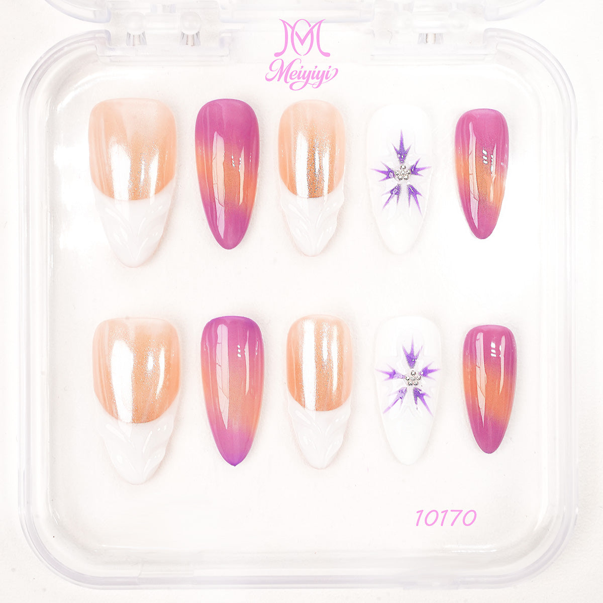 10170-MYY's designer original high-end design customized luxury hand-painted wearable nail art