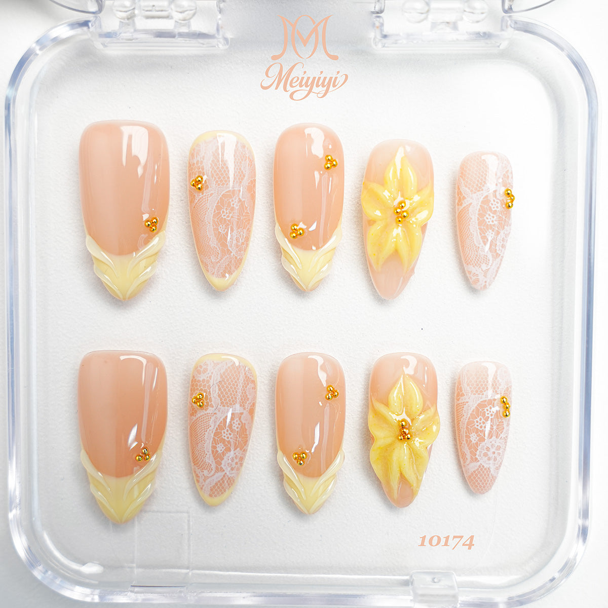 10174-MYY's designer original high-end design customized luxury hand-painted wearable nail art