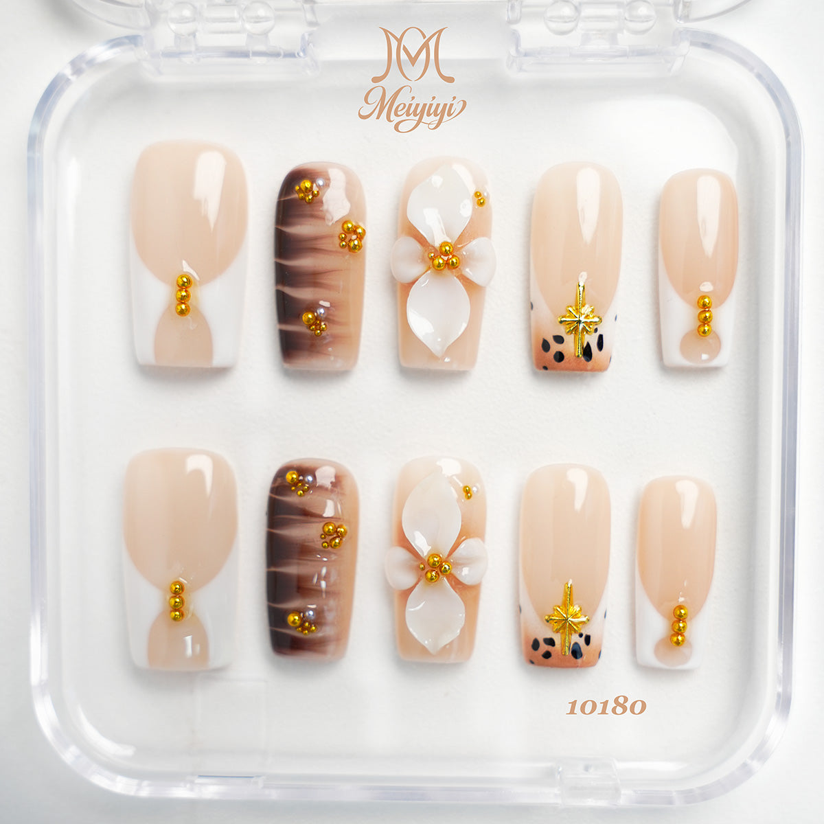 10180-MYY's designer original high-end design customized luxury hand-painted wearable nail art