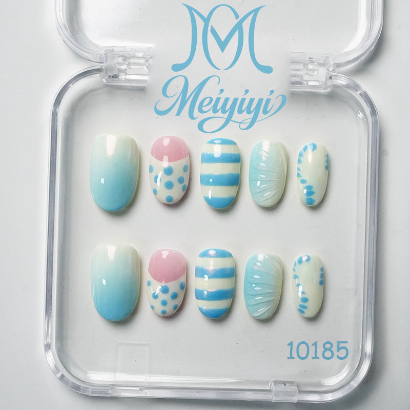 10185-MYY's designer original high-end design customized luxury hand-painted wearable nail art