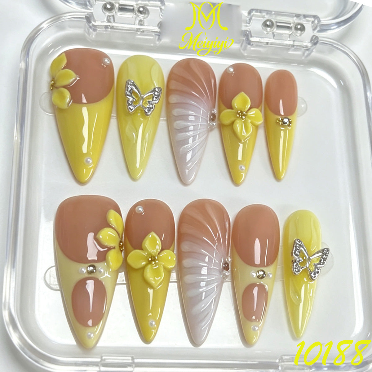 10188-MYY's designer original high-end design customized luxury hand-painted wearable nail art