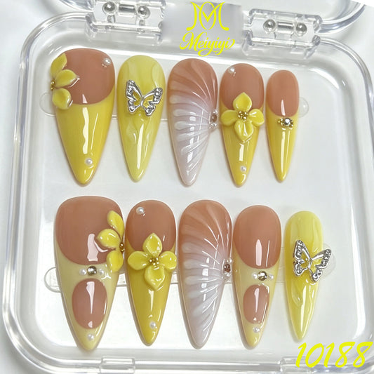10188-MYY's designer original high-end design customized luxury hand-painted wearable nail art