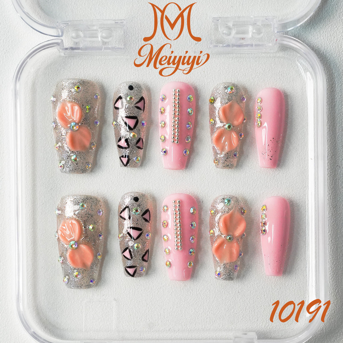10191-MYY's designer original high-end design customized luxury hand-painted wearable nail art