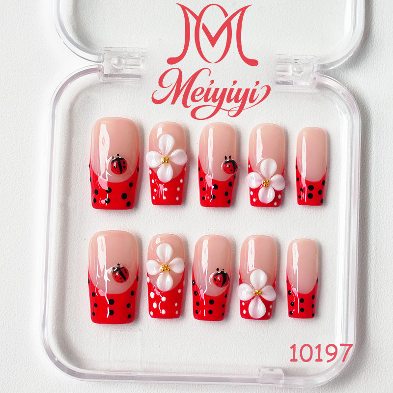 10197-MYY's designer original high-end design customized luxury hand-painted wearable nail art