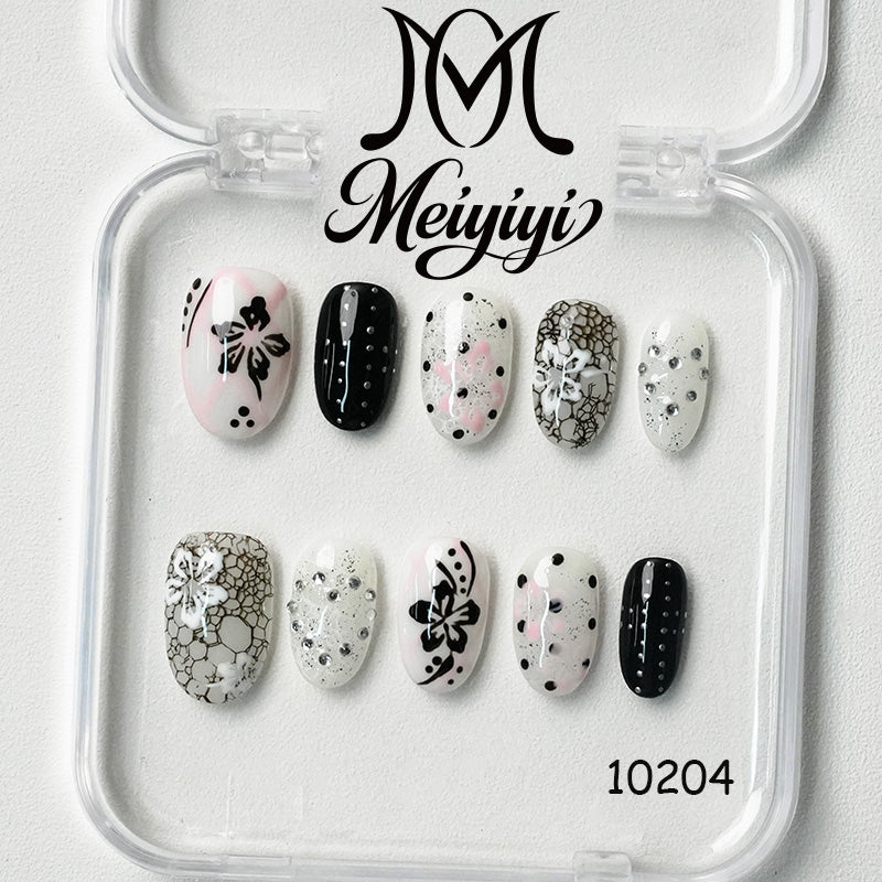 10204-MYY's designer original high-end design customized luxury hand-painted wearable nail art