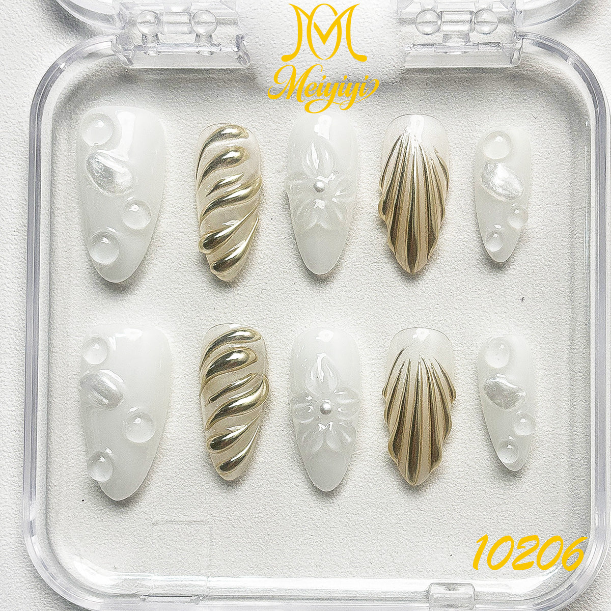 10206-MYY's designer original high-end design customized luxury hand-painted wearable nail art
