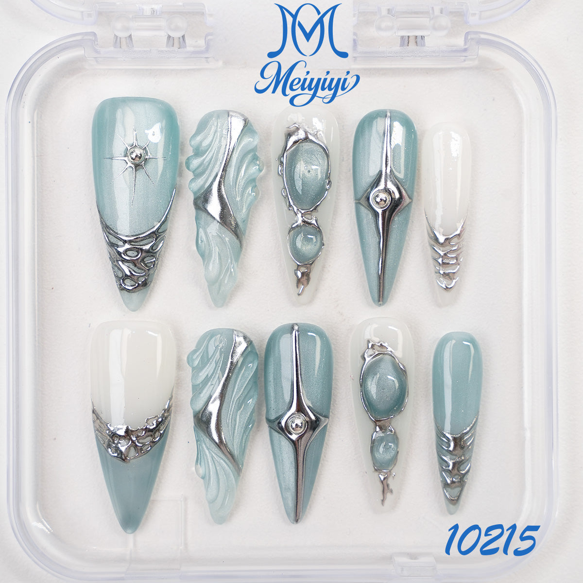10215-MYY's designer original high-end design customized luxury hand-painted wearable nail art