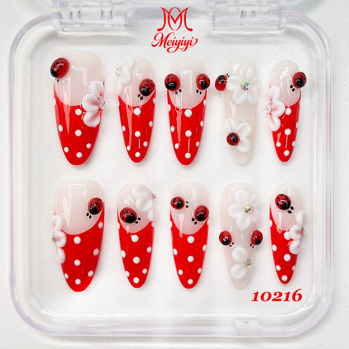 10216-MYY's designer original high-end design customized luxury hand-painted wearable nail art