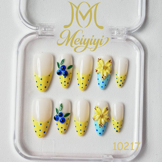 10217-MYY's designer original high-end design customized luxury hand-painted wearable nail art