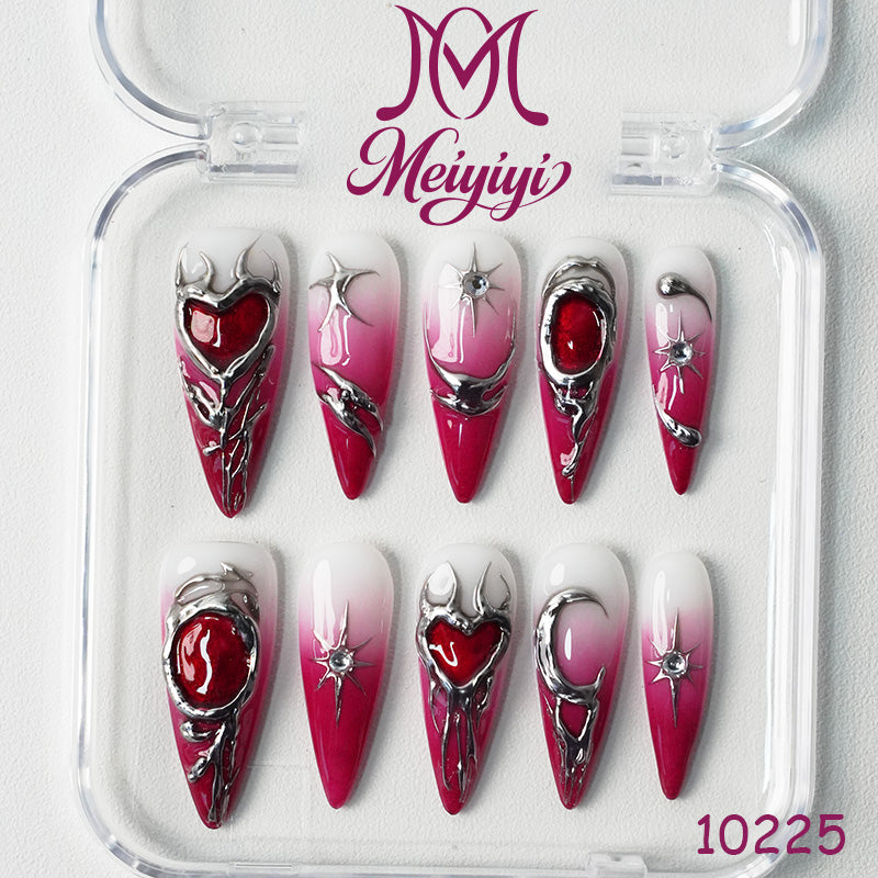 10225-MYY's designer original high-end design customized luxury hand-painted wearable nail art