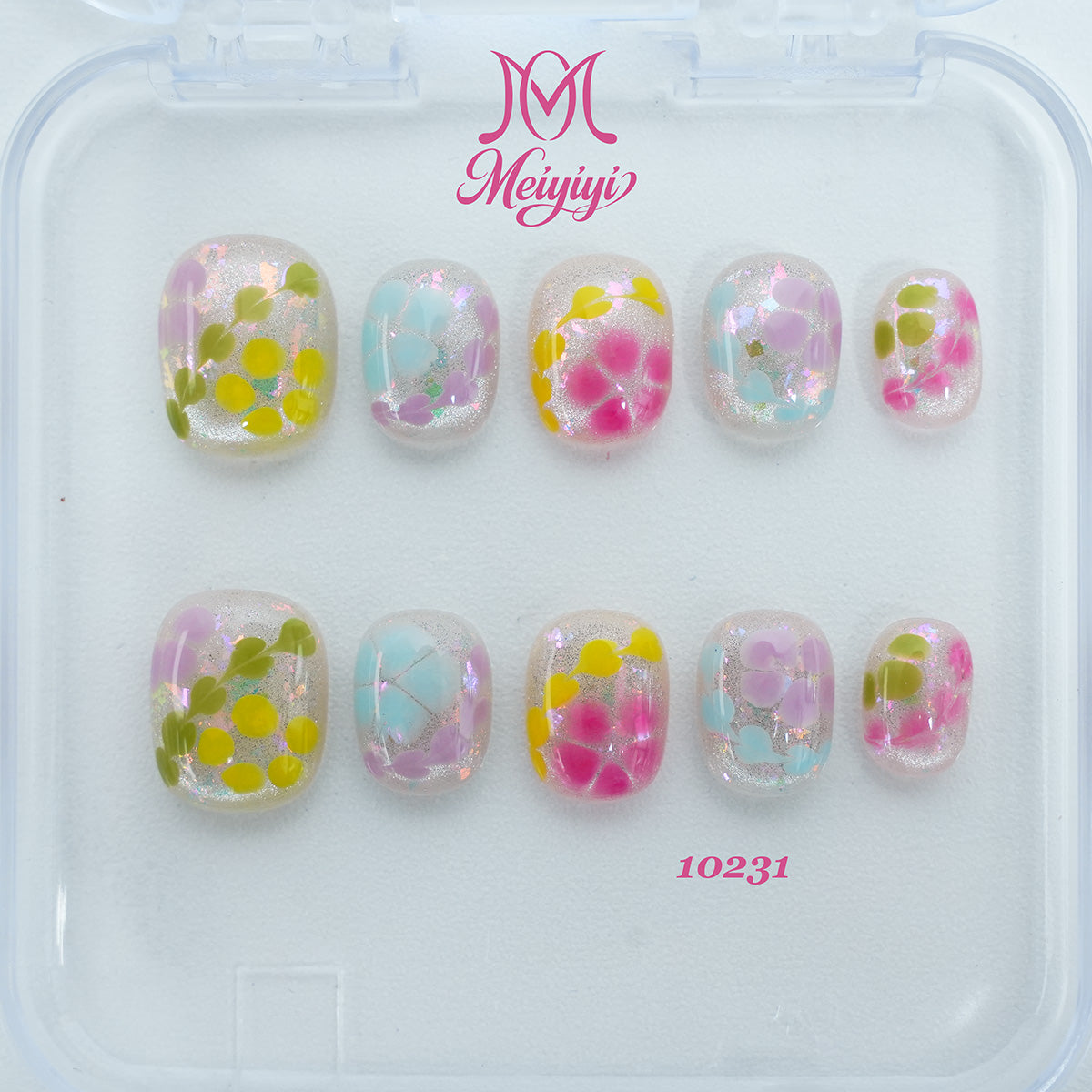 10231-MYY's designer original high-end design customized luxury hand-painted wearable nail art