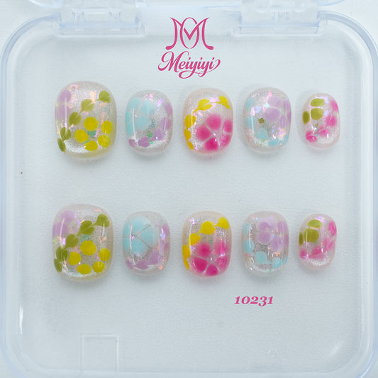 10231-MYY's designer original high-end design customized luxury hand-painted wearable nail art