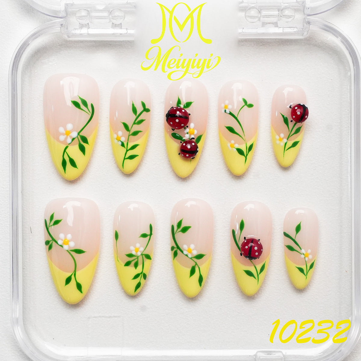 10232-MYY's designer original high-end design customized luxury hand-painted wearable nail art