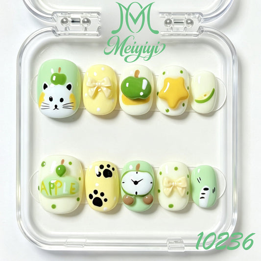 10236-MYY's designer original high-end design customized luxury hand-painted wearable nail art