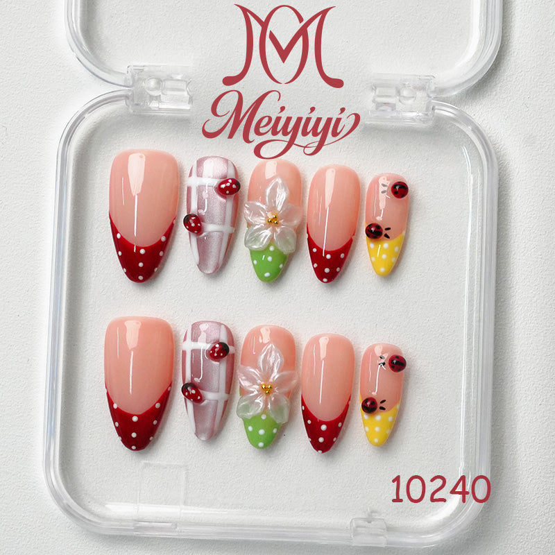 10240-MYY's designer original high-end design customized luxury hand-painted wearable nail art