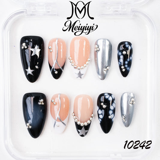 10242-MYY's designer original high-end design customized luxury hand-painted wearable nail art