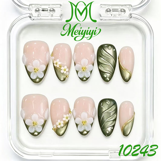 10243-MYY's designer original high-end design customized luxury hand-painted wearable nail art