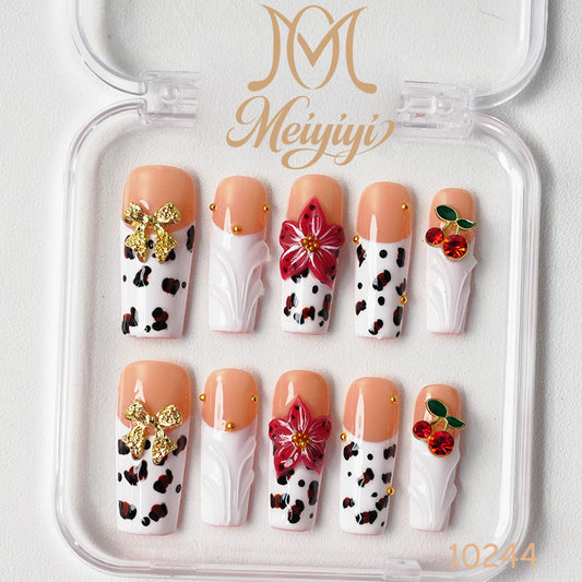 10244-MYY's designer original high-end design customized luxury hand-painted wearable nail art