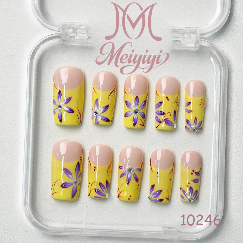 10246-MYY's designer original high-end design customized luxury hand-painted wearable nail art