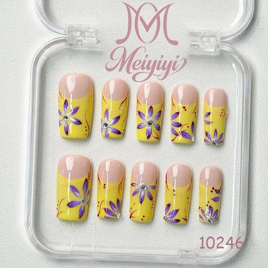 10246-MYY's designer original high-end design customized luxury hand-painted wearable nail art