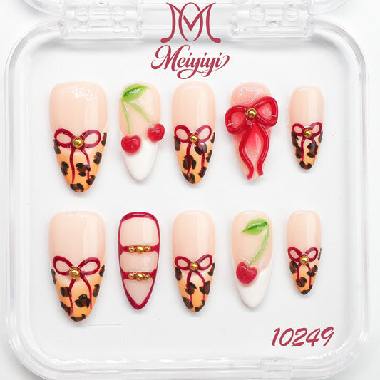 10249-MYY's designer original high-end design customized luxury hand-painted wearable nail art