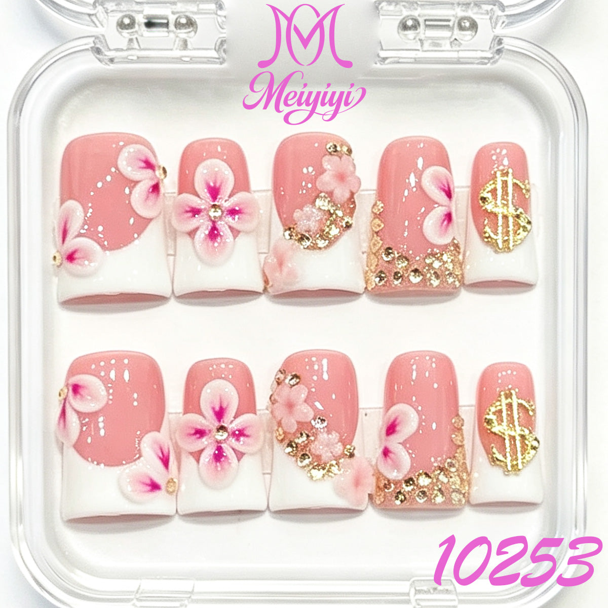 10253-MYY's designer original high-end design customized luxury hand-painted wearable nail art