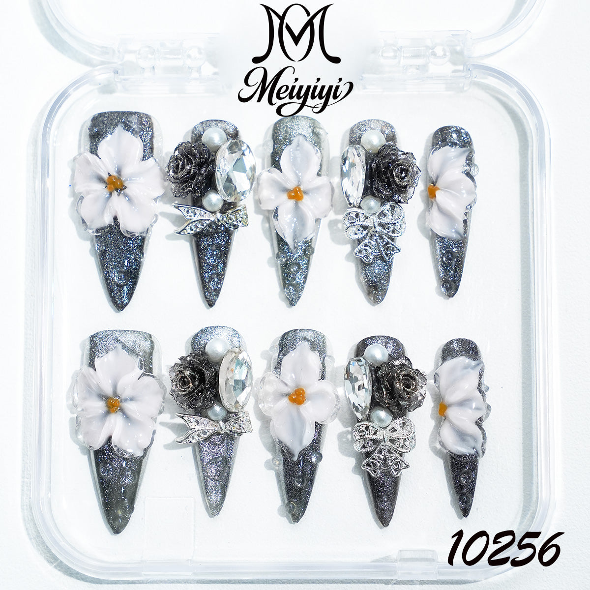 10256-MYY's designer original high-end design customized luxury hand-painted wearable nail art