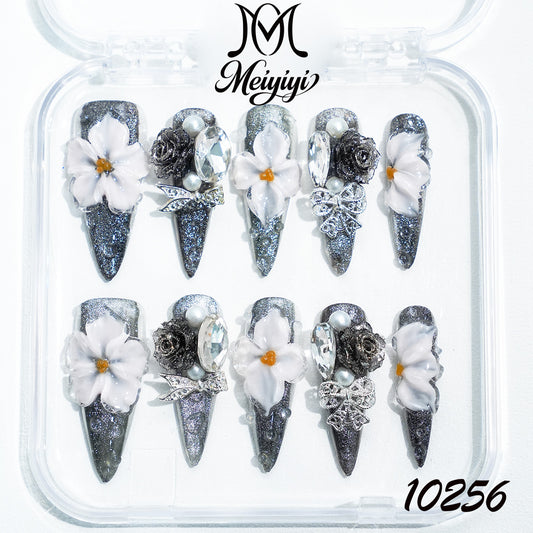 10256-MYY's designer original high-end design customized luxury hand-painted wearable nail art