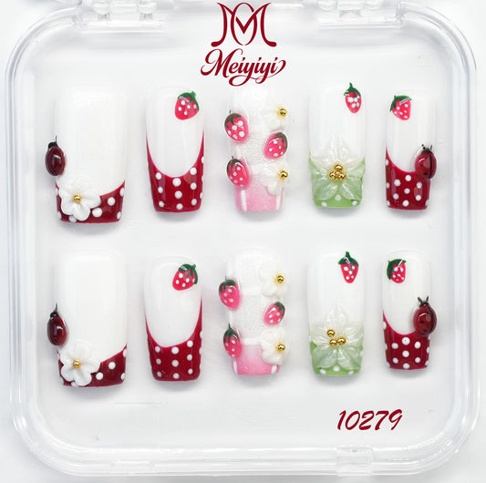 10279-MYY's designer original high-end design customized luxury hand-painted wearable nail art