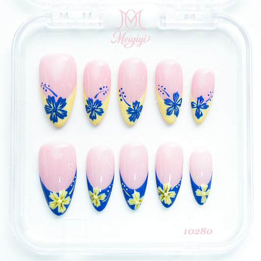 10280-MYY's designer original high-end design customized luxury hand-painted wearable nail art