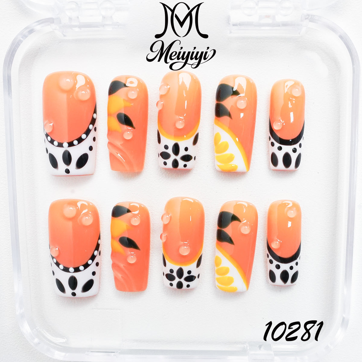 10281-MYY's designer original high-end design customized luxury hand-painted wearable nail art