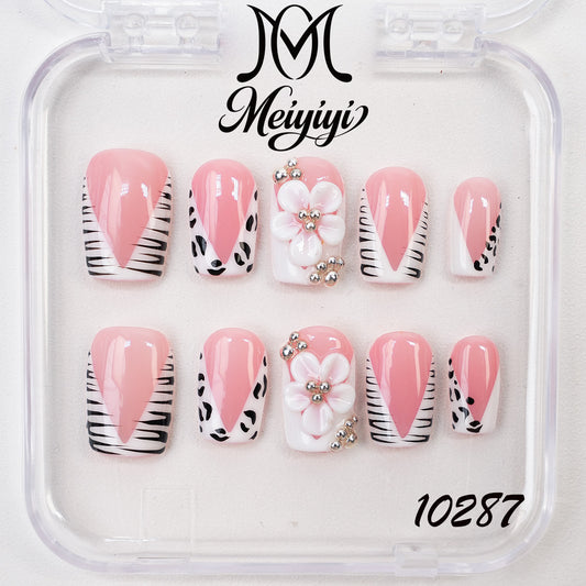 10287-MYY's designer original high-end design customized luxury hand-painted wearable nail art