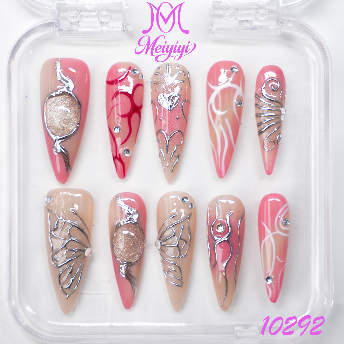 10292-MYY's designer original high-end design customized luxury hand-painted wearable nail art