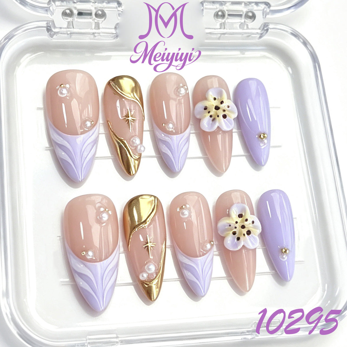 10295-MYY's designer original high-end design customized luxury hand-painted wearable nail art
