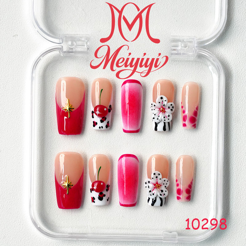 10298-MYY's designer original high-end design customized luxury hand-painted wearable nail art