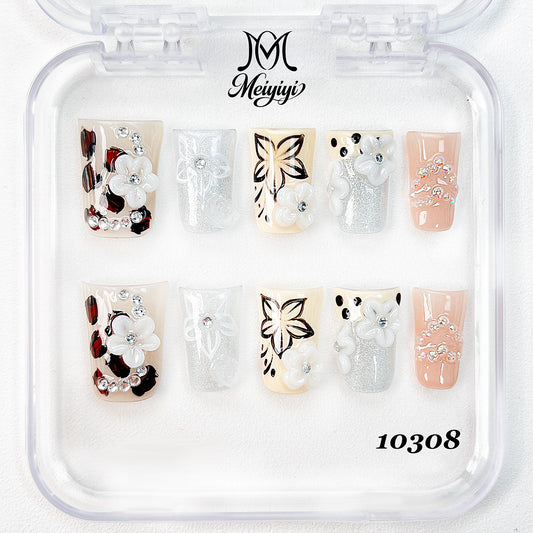 10308-MYY's designer original high-end design customized luxury hand-painted wearable nail art
