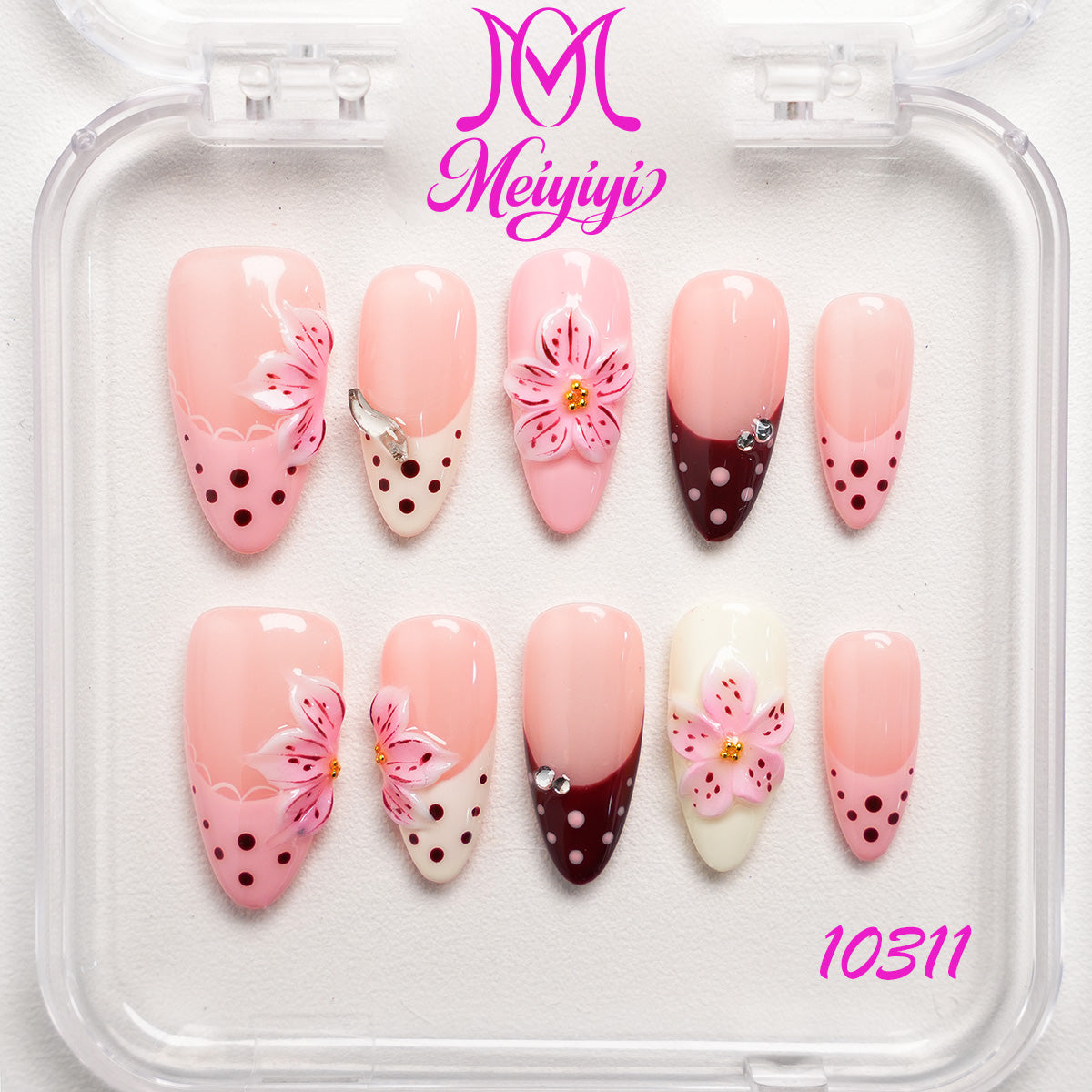 10311-MYY's designer original high-end design customized luxury hand-painted wearable nail art
