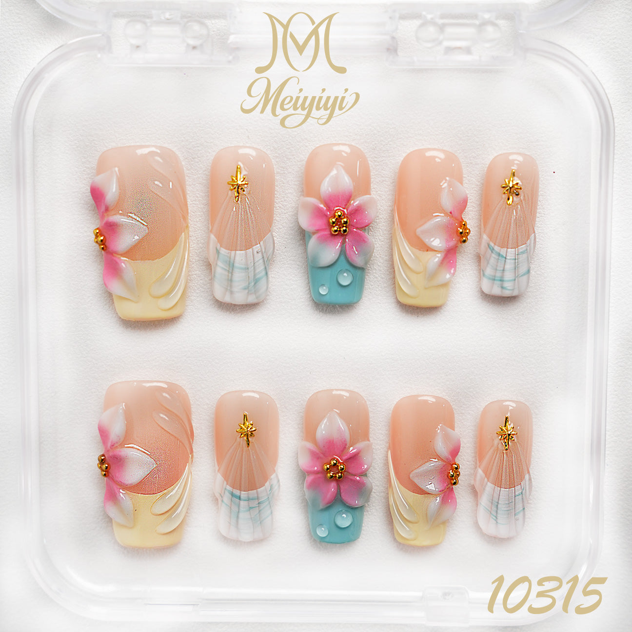 10315-MYY's designer original high-end design customized luxury hand-painted wearable nail art