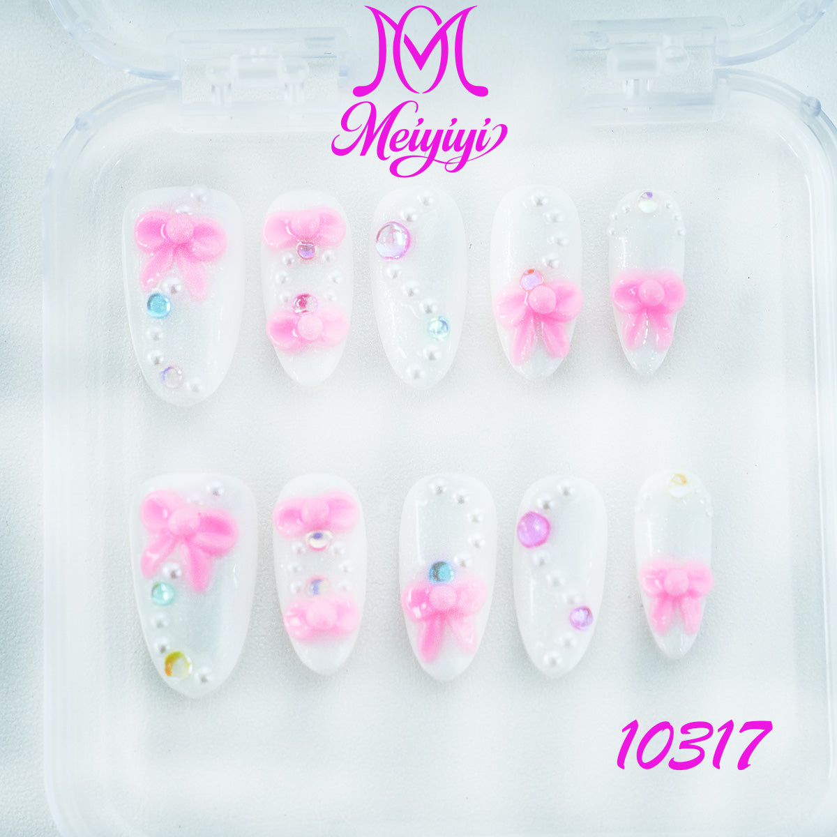 10317-MYY's designer original high-end design customized luxury hand-painted wearable nail art