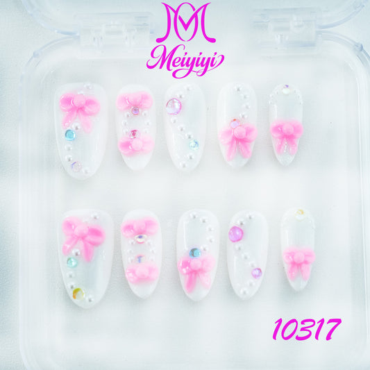 10317-MYY's designer original high-end design customized luxury hand-painted wearable nail art
