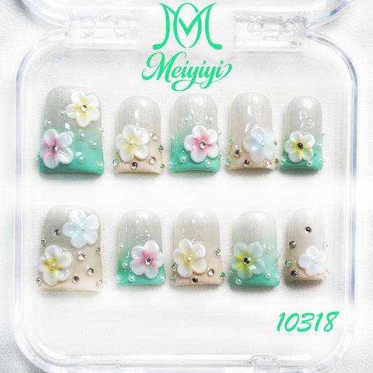 10318-MYY's designer original high-end design customized luxury hand-painted wearable nail art