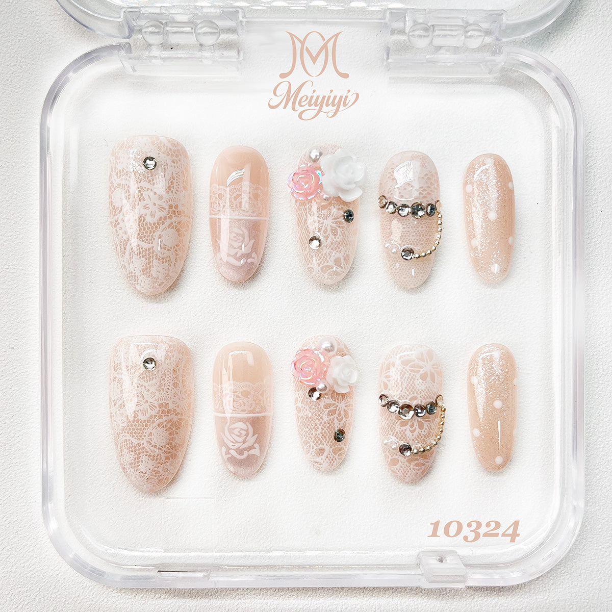 10324-MYY's designer original high-end design customized luxury hand-painted wearable nail art