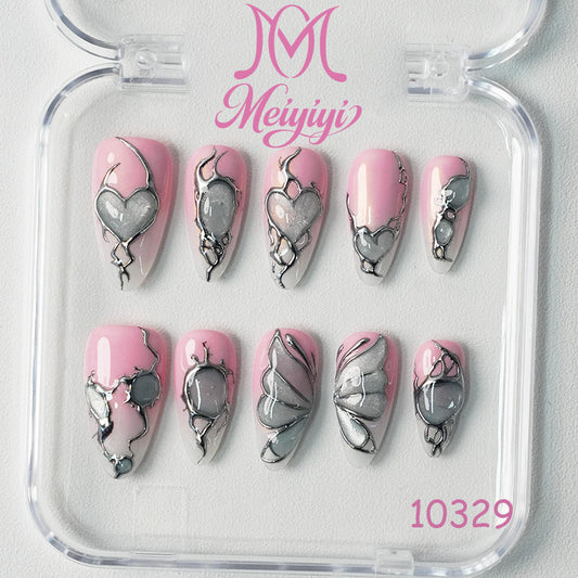 10329-MYY's designer original high-end design customized luxury hand-painted wearable nail art
