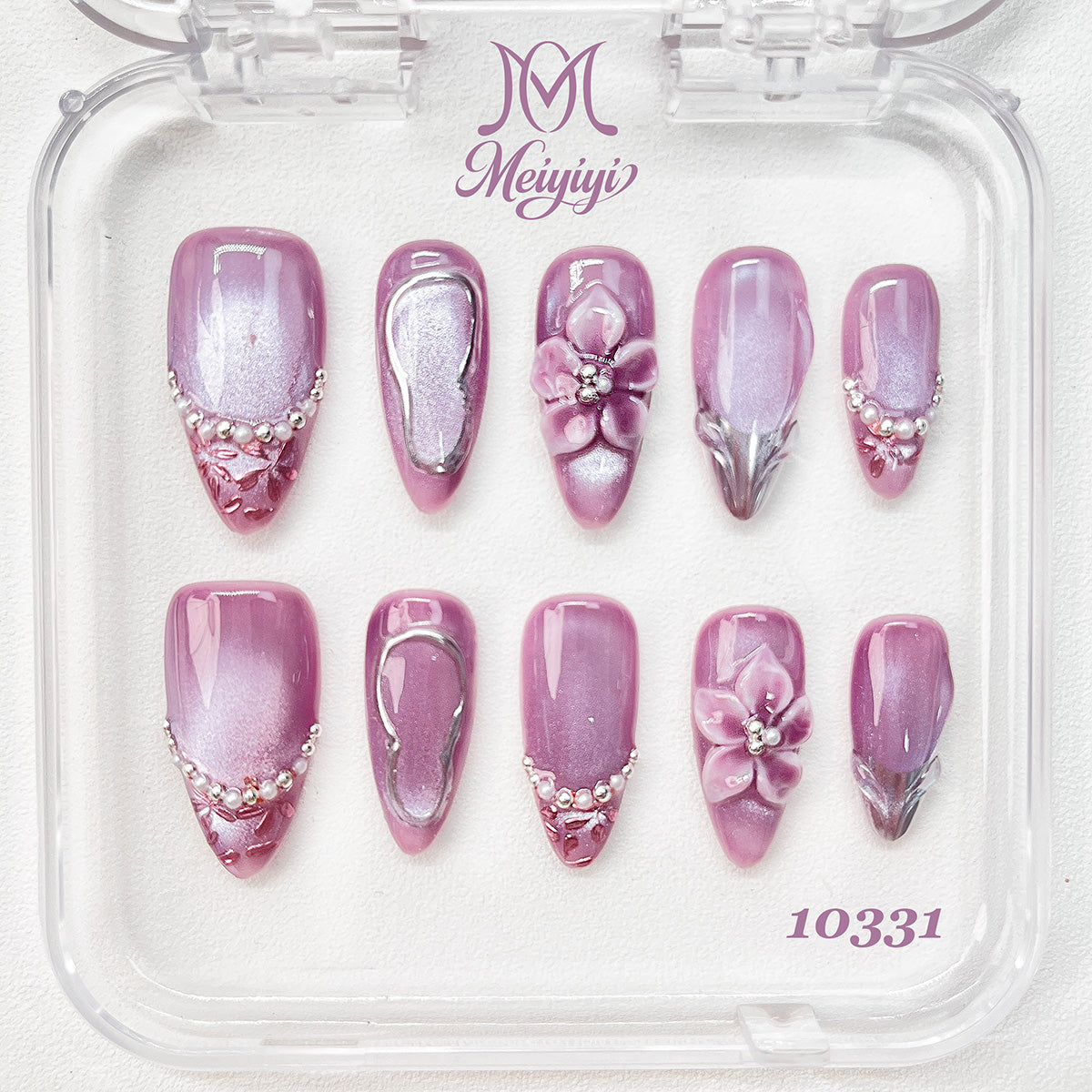 10331-MYY's designer original high-end design customized luxury hand-painted wearable nail art