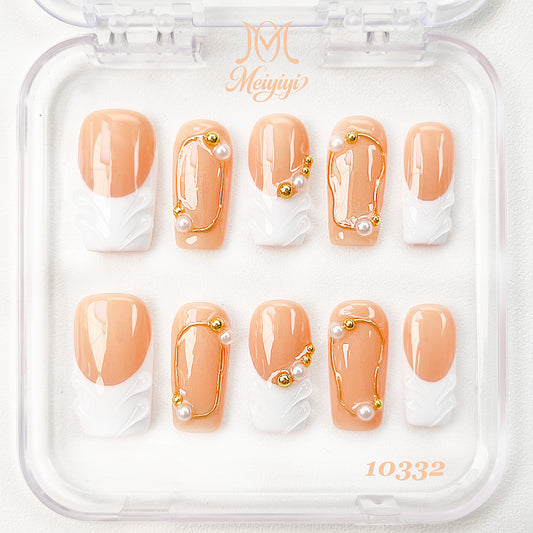 10332-MYY's designer original high-end design customized luxury hand-painted wearable nail art