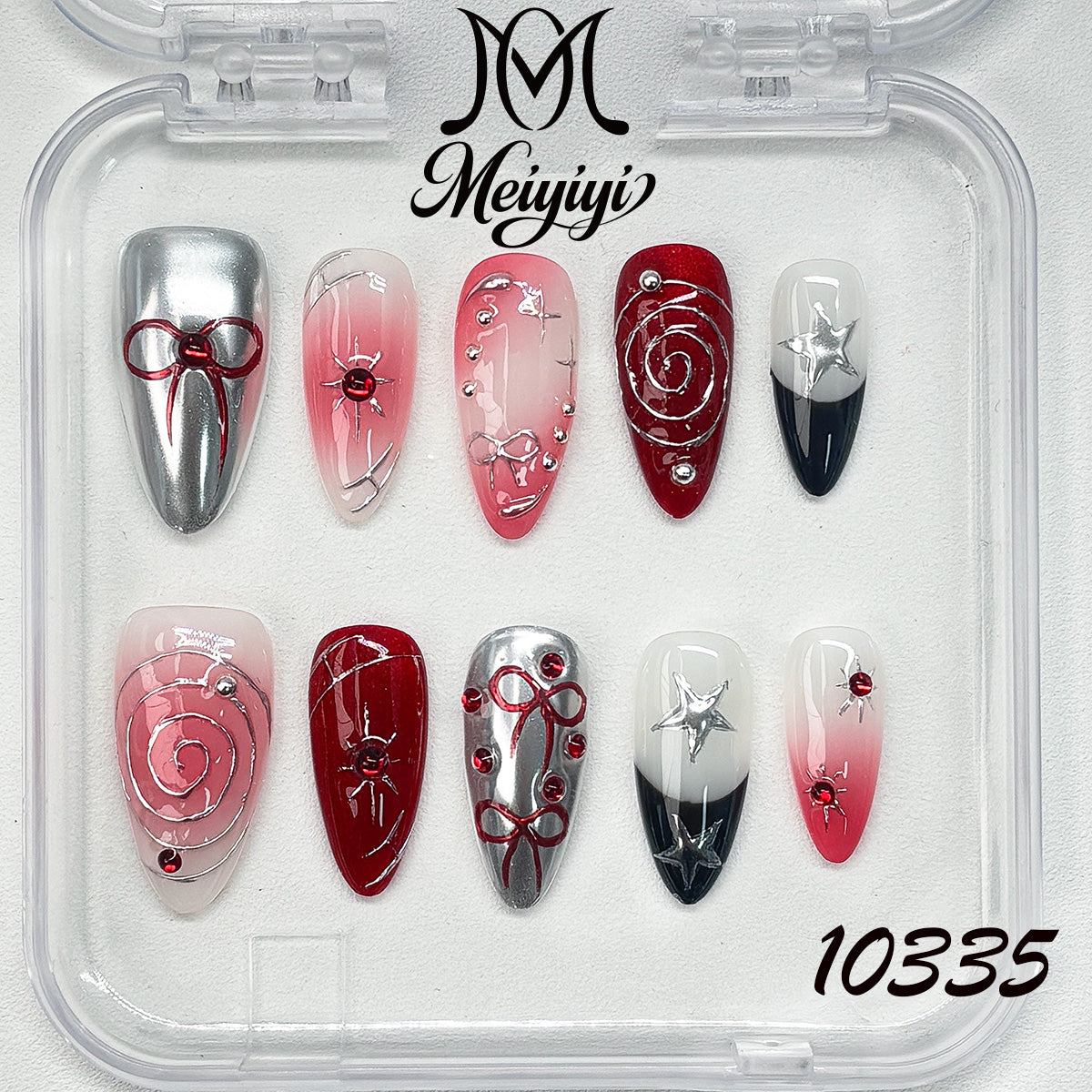 10335-MYY's designer original high-end design customized luxury hand-painted wearable nail art